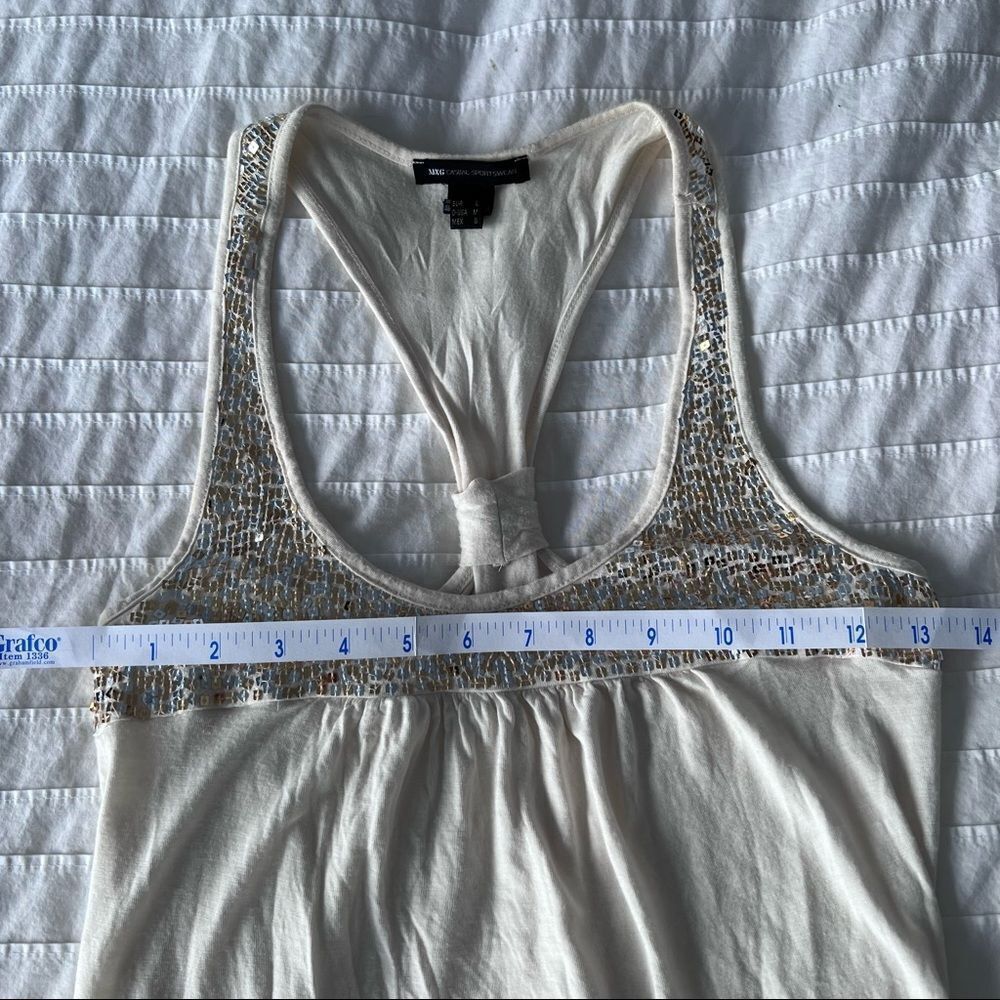 4/$20 Mango sequin racerback tank top - Picture 6 of 9